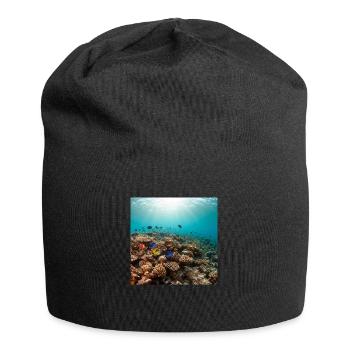 Récif corallien - Bonnet en jersey - noir - Devant
