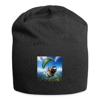 Faultier Wanderer Paragliding - Jersey-Beanie - Schwarz - Vorne