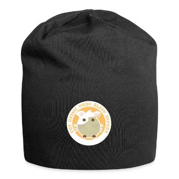 Cochon D'inde eat, drink, poop, sleep, repeat - Bonnet en jersey - noir - Devant