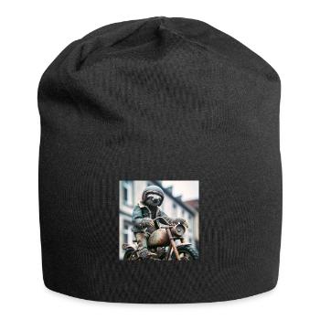 paresseux vagabond Gentelmen motard - Bonnet en jersey - noir - Devant