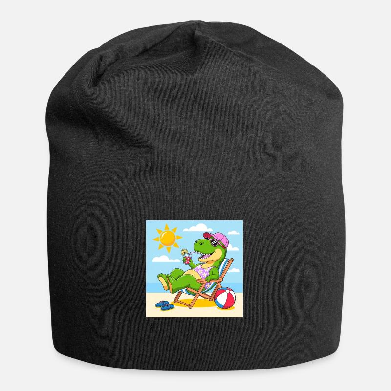 Rex am Strand - Jersey-Beanie - Schwarz