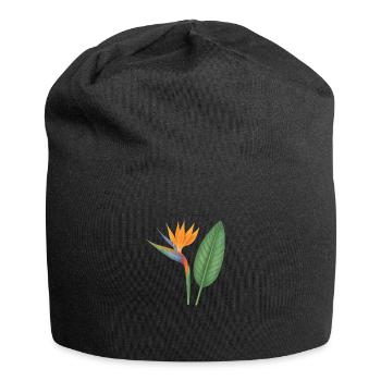 Strelitzia – exotic blossoms - Jersey Beanie - black - Front