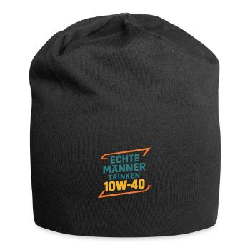 Echte Manner trinken 10W-40 - Jersey-Beanie - Schwarz - Vorne