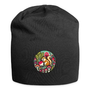 Cute Chipmunk - Jersey Beanie - black - Front