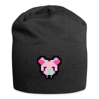 Pixel Maus - Jersey-Beanie - Schwarz - Vorne