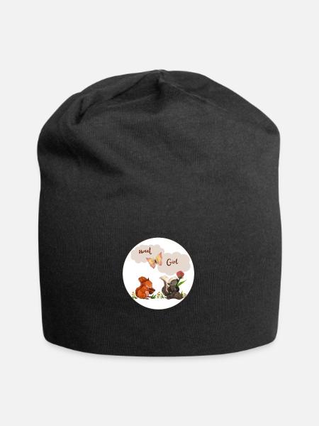 Sweet Girl Animal - Jersey-Beanie - Schwarz