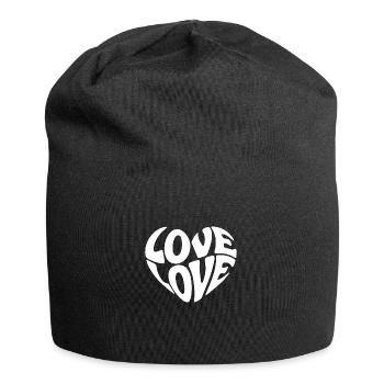 Liebe Liebe Liebe Liebe - Jersey-Beanie - Schwarz - Vorne