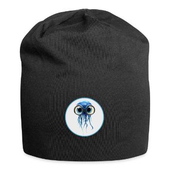 Qualle mit Taucherbrille - Jersey-Beanie - Schwarz - Vorne