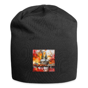 Cologne Cathédrale Ville Skyline Rhine Pont Bateau Museu - Bonnet en jersey - noir - Devant
