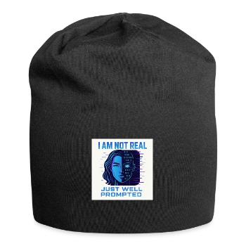 Half human, half digital - Jersey Beanie - black - Front