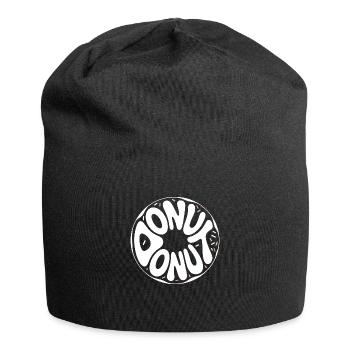 Donut - Cooles Donut-Logo - Jersey-Beanie - Schwarz - Vorne