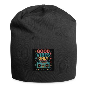 Nur Vibes - Jersey-Beanie - Schwarz - Vorne