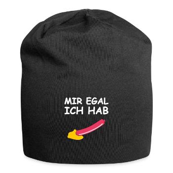 Je m’en fiche, j’ai un saucisson - Bonnet en jersey - noir - Devant