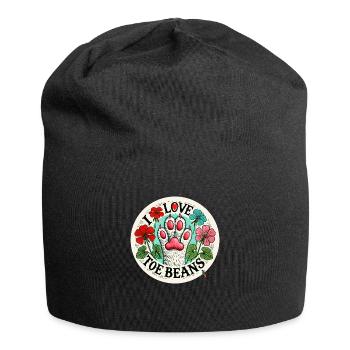 J’adore les haricots - Bonnet en jersey - noir - Devant
