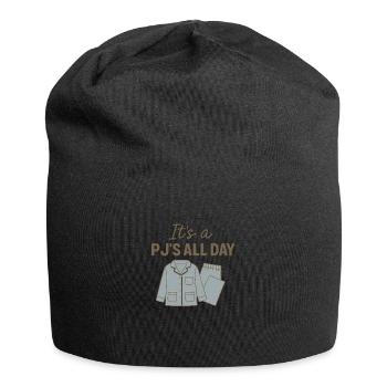 PJ'S All Day – Lazing around in your pyjamas - Jersey Beanie - black - Front
