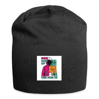 Infirmière en congé vin - Bonnet en jersey - noir - Devant