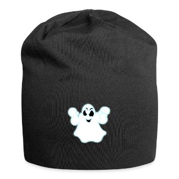 Glowing Halloween Ghost - Jersey Beanie - black - Front