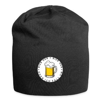Bees here - Oder ich fall um! - Jersey Beanie - black - Front