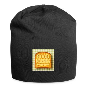 Bonjour toast au beurre - Bonnet en jersey - noir - Devant