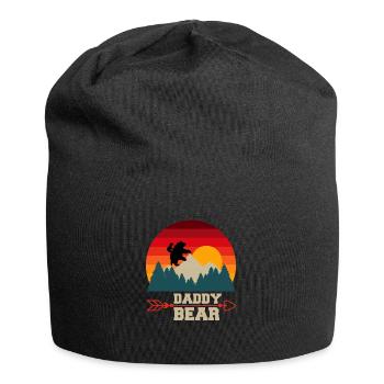 Daddy Bear climb the Mountain in Forest der Bär - Jersey-Beanie - Schwarz - Vorne