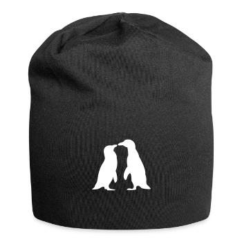 Penguins in love - love each other penguins - - Bonnet en jersey - noir - Devant