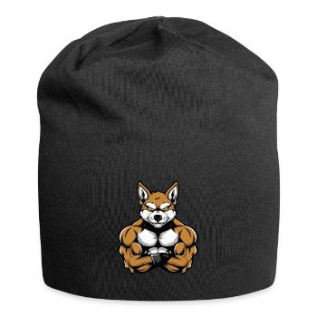 Akita Dog Muscles Bodybuilding - Jersey Beanie - black - Front