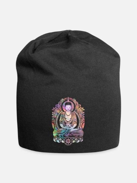 Cosmic Buddha - Jersey-Beanie - Schwarz