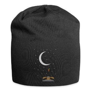 hase häschen kaninchen bunny osterhase mümmelmann - Jersey-Beanie - Schwarz - Vorne