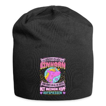 Unicorn - idiots skewer - Jersey Beanie - black - Front