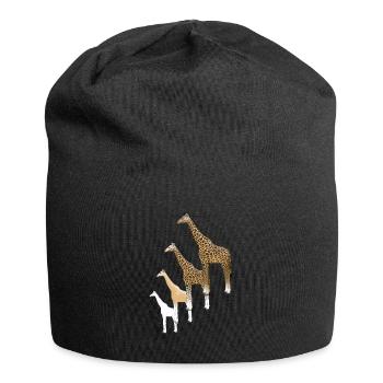 Giraffe drawing - Jersey Beanie - black - Front