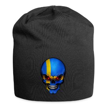 Crâne Suède conceptions rondes - Bonnet en jersey - noir - Devant