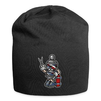 SKATER BARBER - Cartoon Figure Comic Shirt Motif - Jersey Beanie - black - Front
