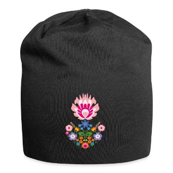 flowers flowers garden garden spring1 - Jersey Beanie - black - Front