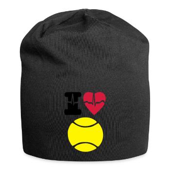 Ich Liebe Tennis - Jersey-Beanie - Schwarz - Vorne
