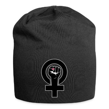 feministin - Jersey-Beanie - Schwarz - Vorne