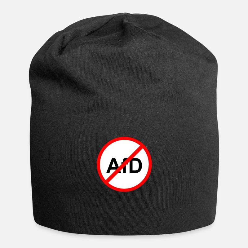 No AfD Straßenschild - Jersey-Beanie - Schwarz