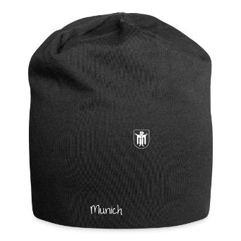 Munich München Wappen - Jersey-Beanie - Schwarz - Vorne