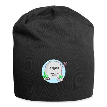 in memory of when i give a sh * t - Jersey Beanie - black - Front