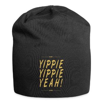 Yippie Yippie Yeah! - Jersey-Beanie - Schwarz - Vorne