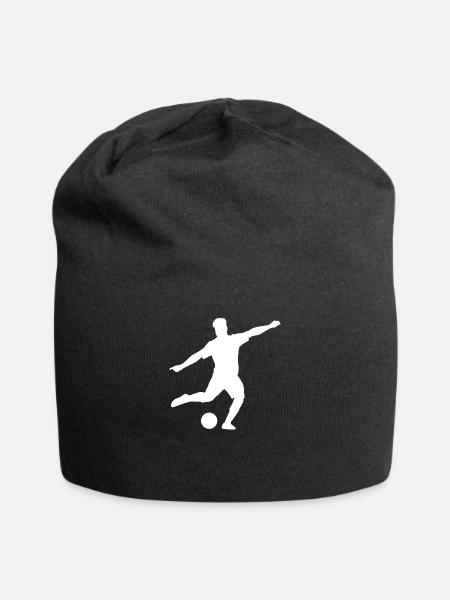 Fußball Spieler Fussball Fußballer - Jersey-Beanie - Schwarz