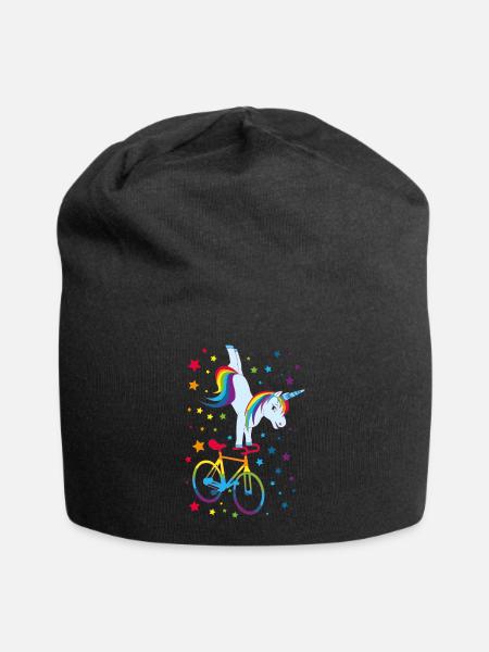 Kunstrad, Kunstradfahren, Hallenradsport, Einhorn - Jersey-Beanie - Schwarz