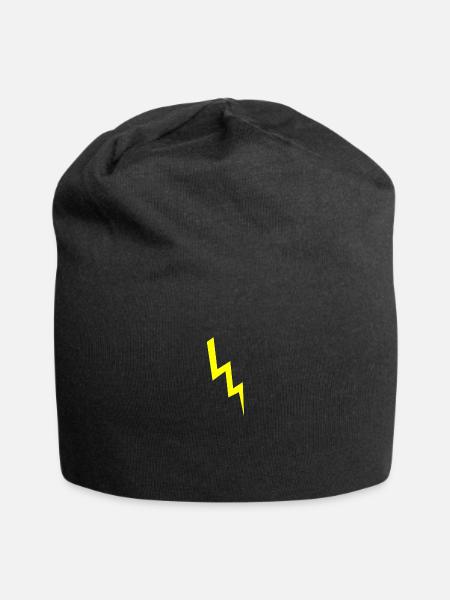 lightning - Jersey Beanie - black