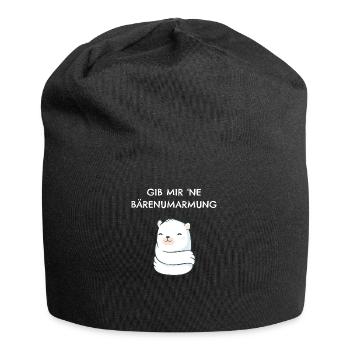 give me a bear hug - Jersey Beanie - black - Front