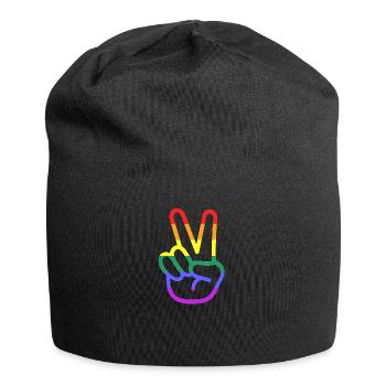 Peace Hand - Jersey-Beanie - Schwarz - Vorne
