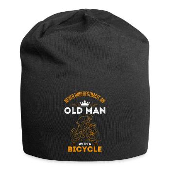 Gift Old Man Road Bike Bicycle Opa Opi - Jersey Beanie - black - Front