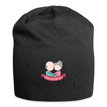 Paar - Jersey-Beanie - Schwarz - Vorne