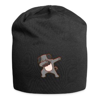 Chien dab - Bonnet en jersey - noir - Devant