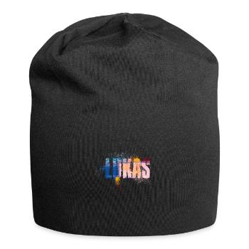 Lukas - Jersey-Beanie - Schwarz - Vorne