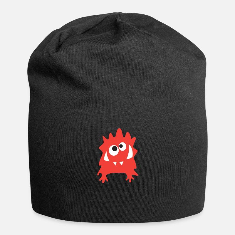 Monster - Jersey-Beanie - Schwarz