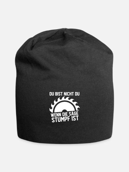 Tischler Schreiner Säge Holz Geschenkidee Beruf - Jersey-Beanie - Schwarz